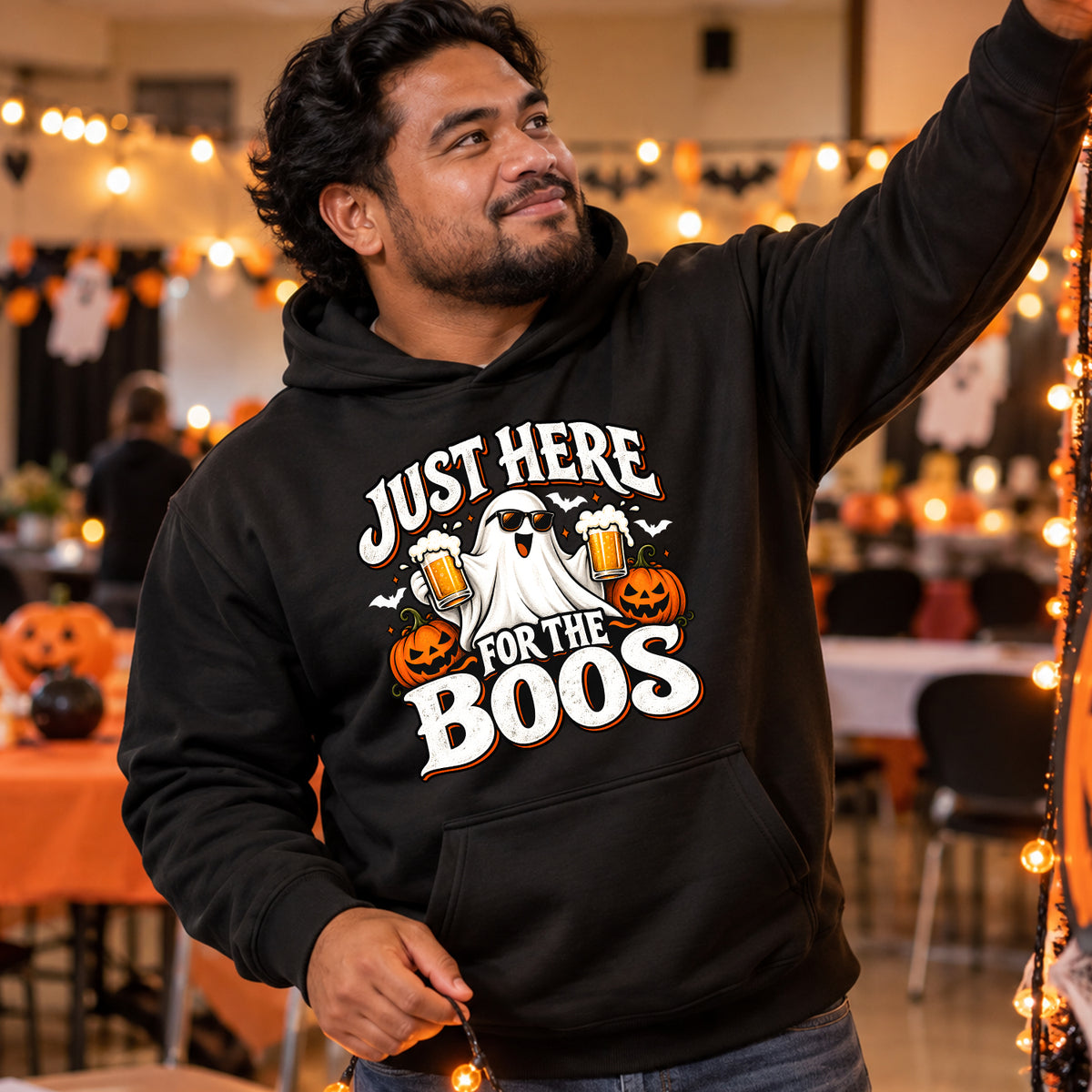 Just Here for the Boos V1 hoodie lifestyle image 1