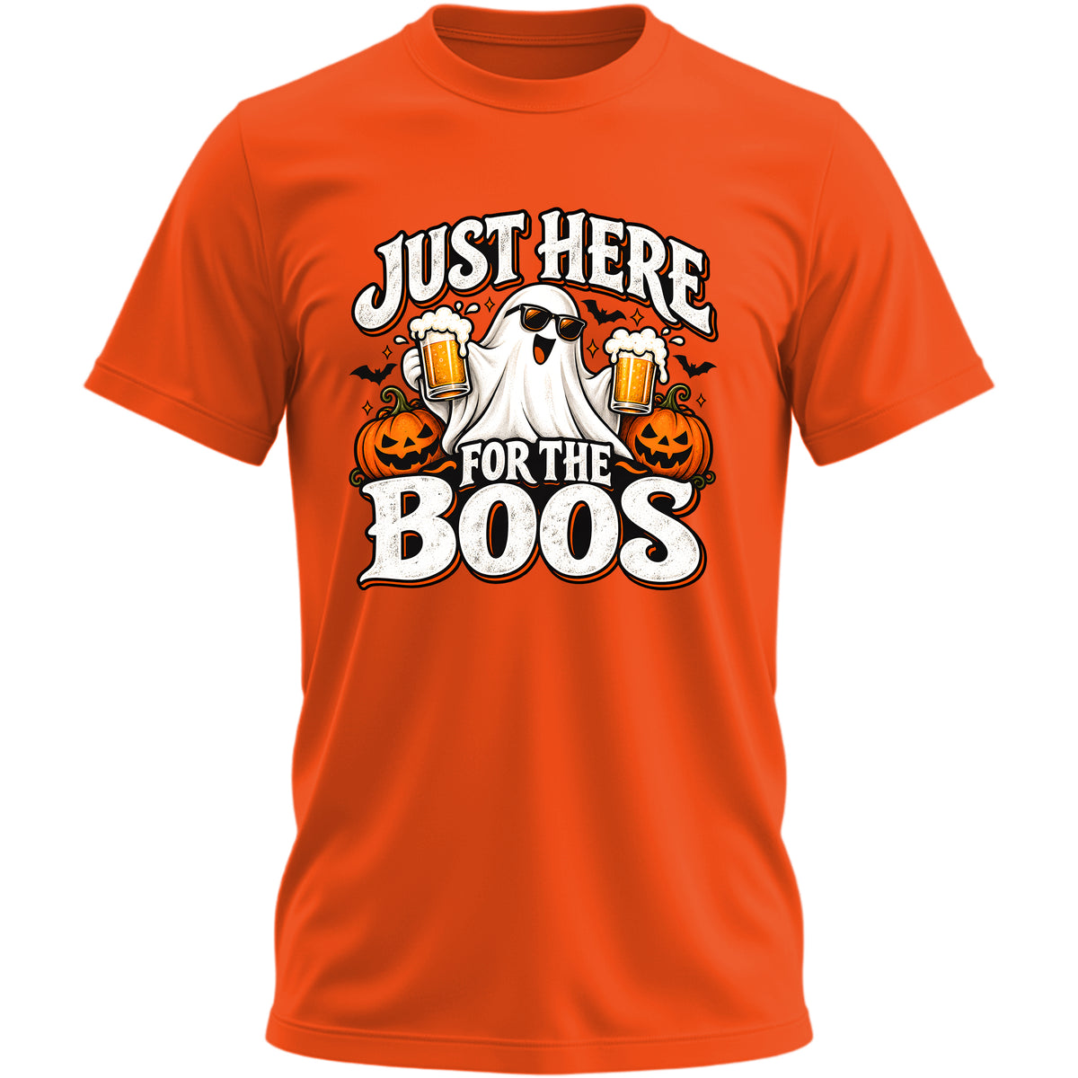 Just Here for the Boos V1 orange T-shirt