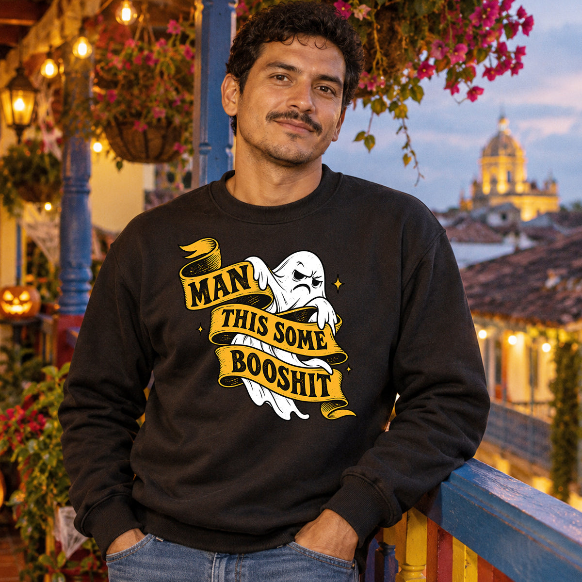 Man This Some Booshit V2 crewneck lifestyle image 1