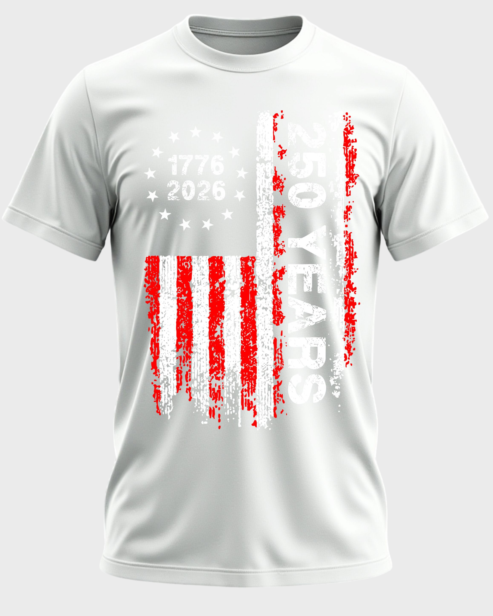 America 250 Years – 1776–2026 Patriotic Flag T-Shirt