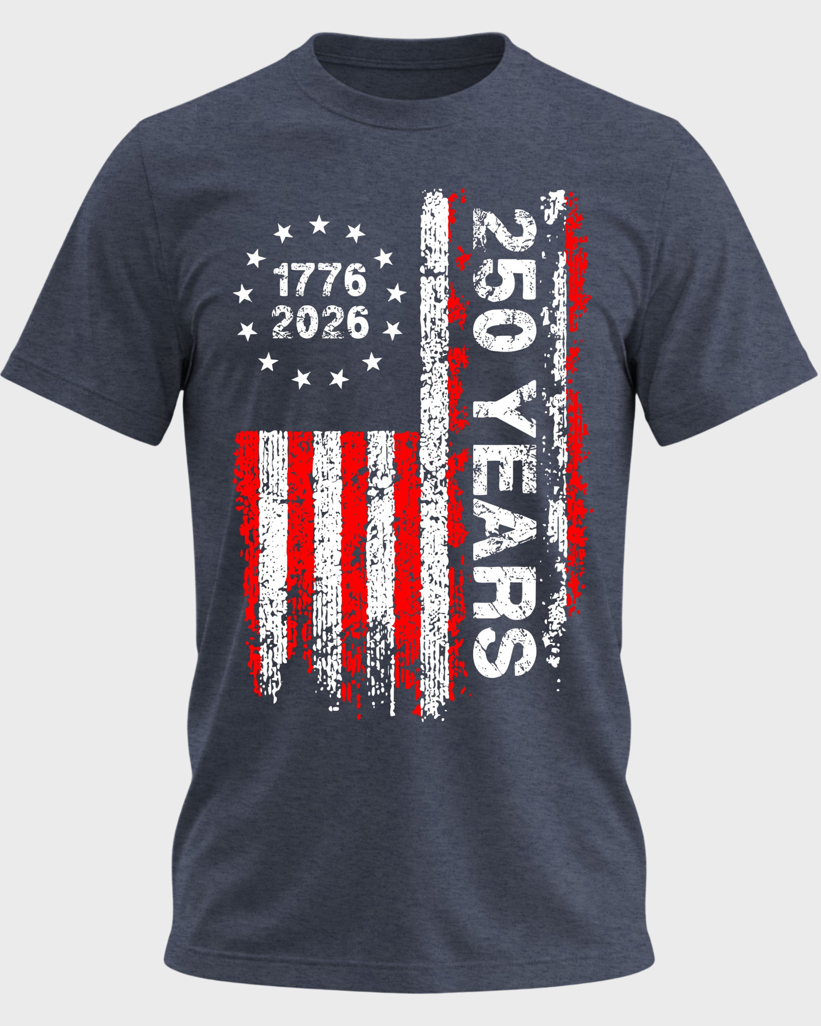 America 250 Years – 1776–2026 Patriotic Flag T-Shirt