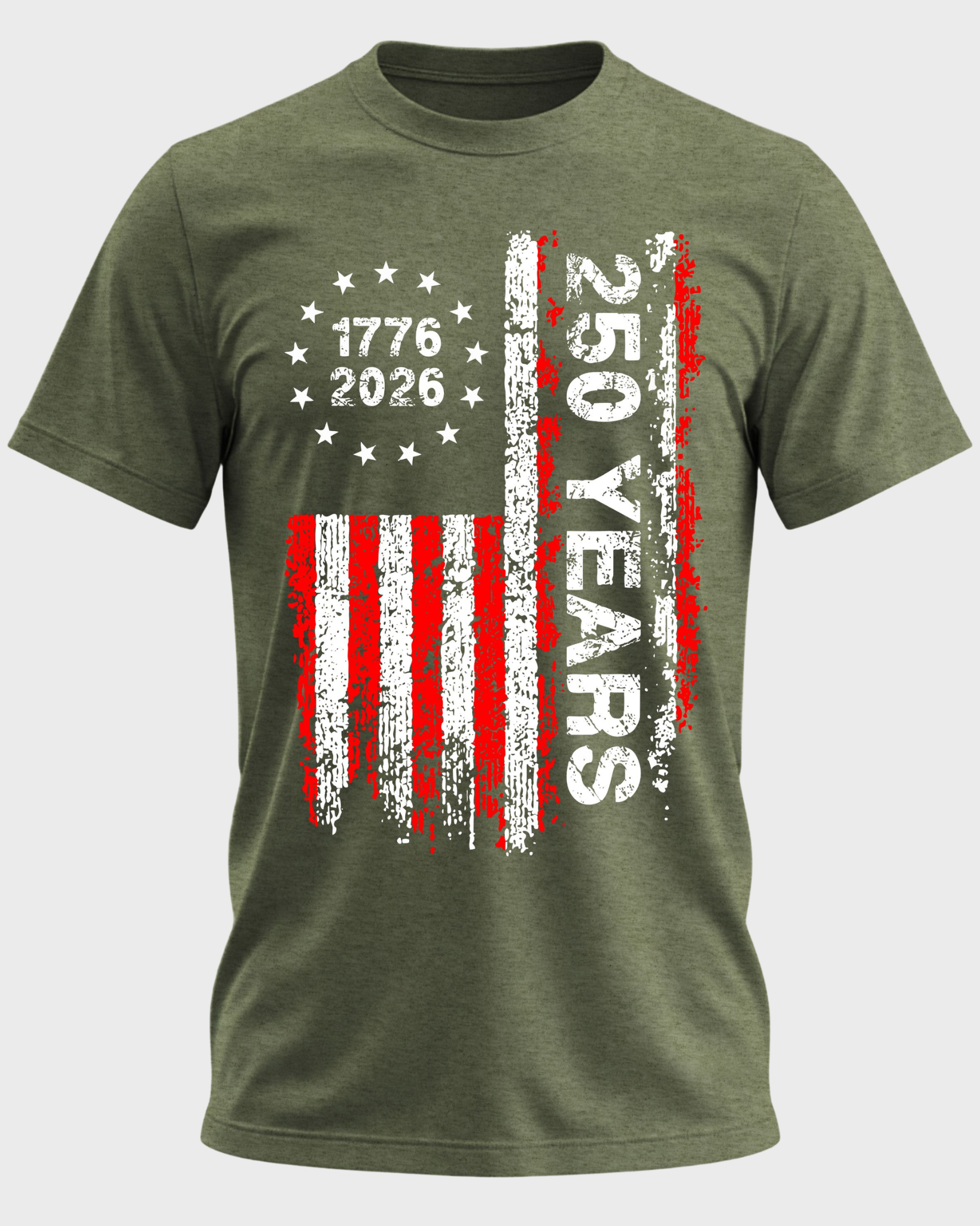 America 250 Years – 1776–2026 Patriotic Flag T-Shirt