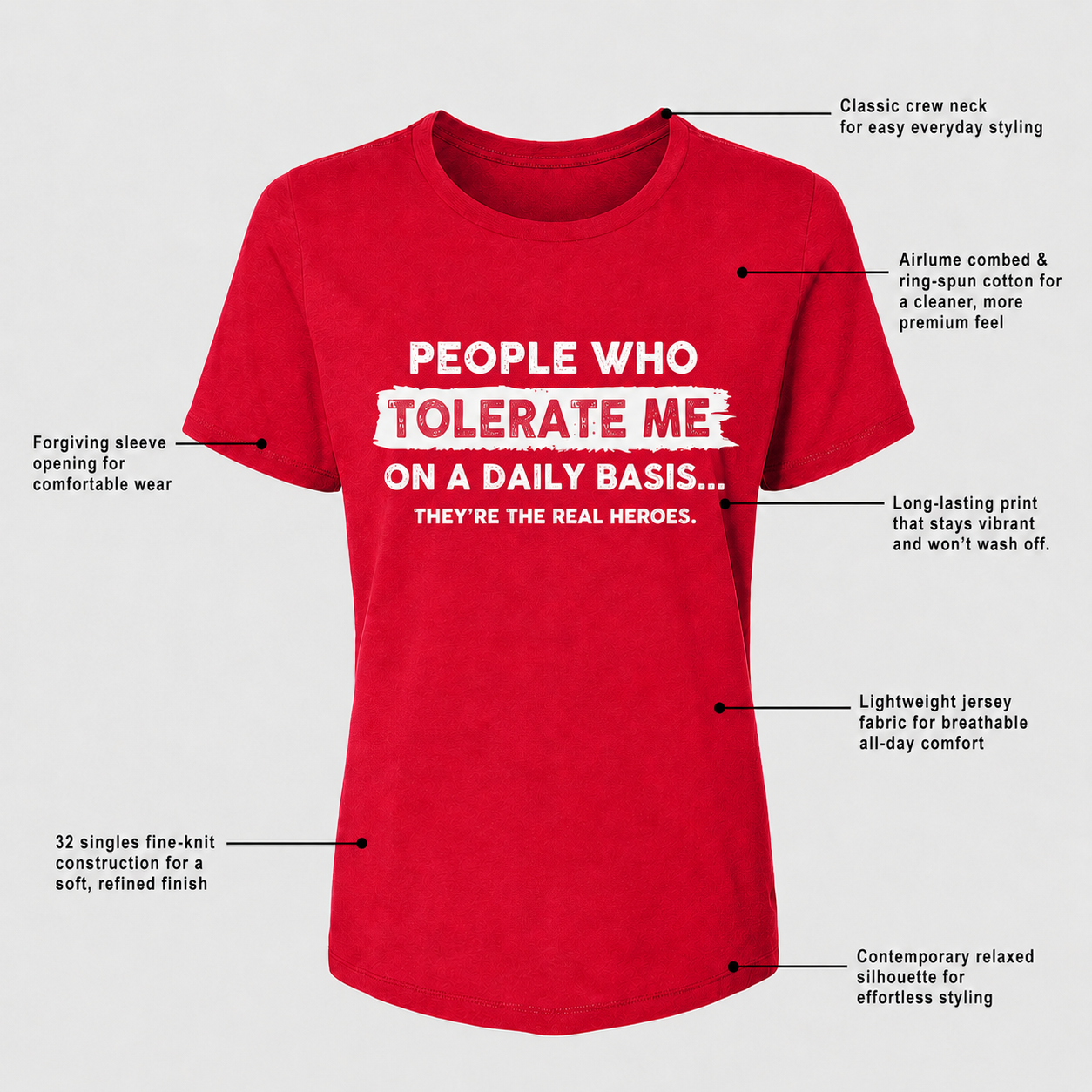 PEOPLE WHO TOLERATE ME WOMENS T-SHIRT