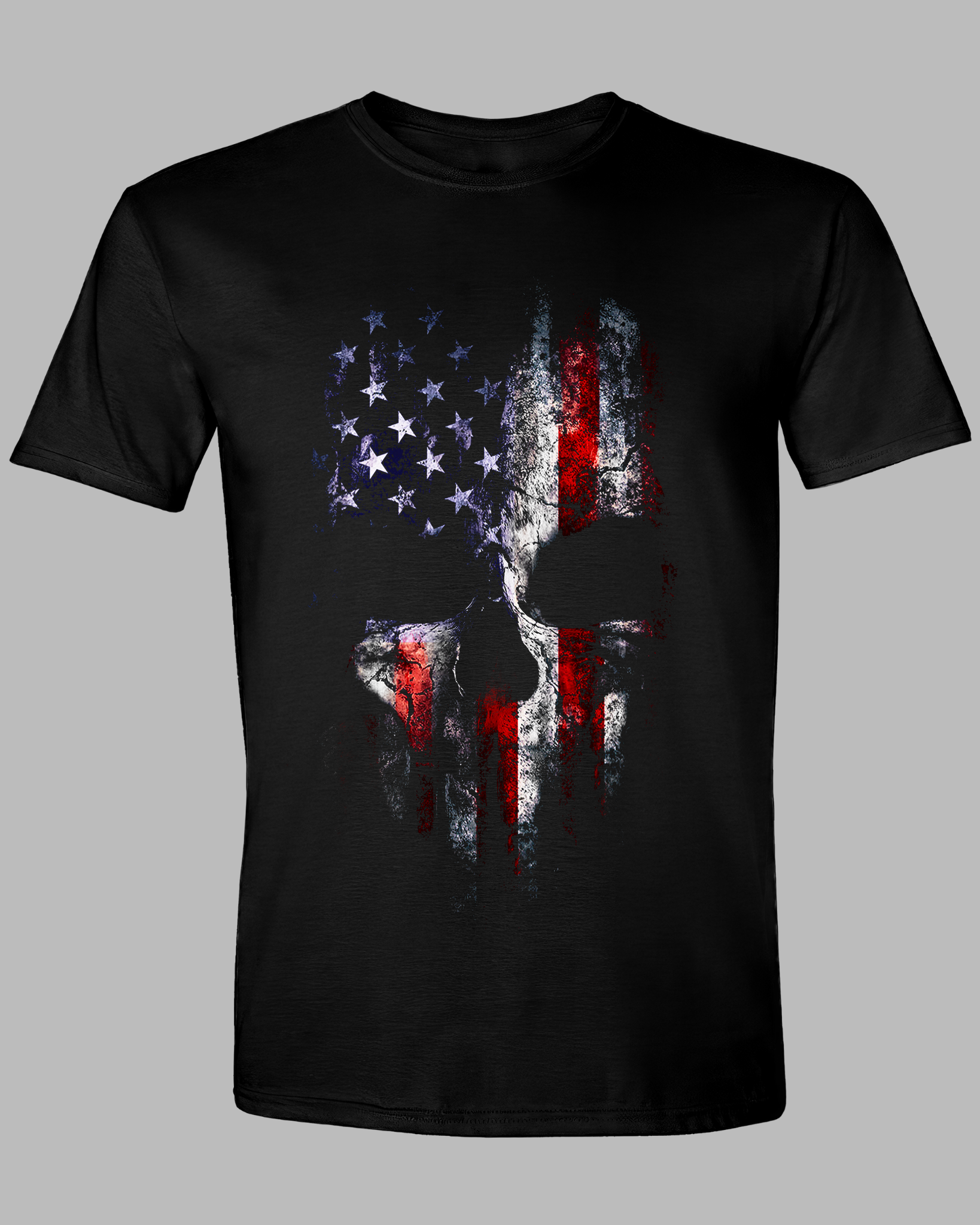 AMERICAN FLAG SKULL T-SHIRT