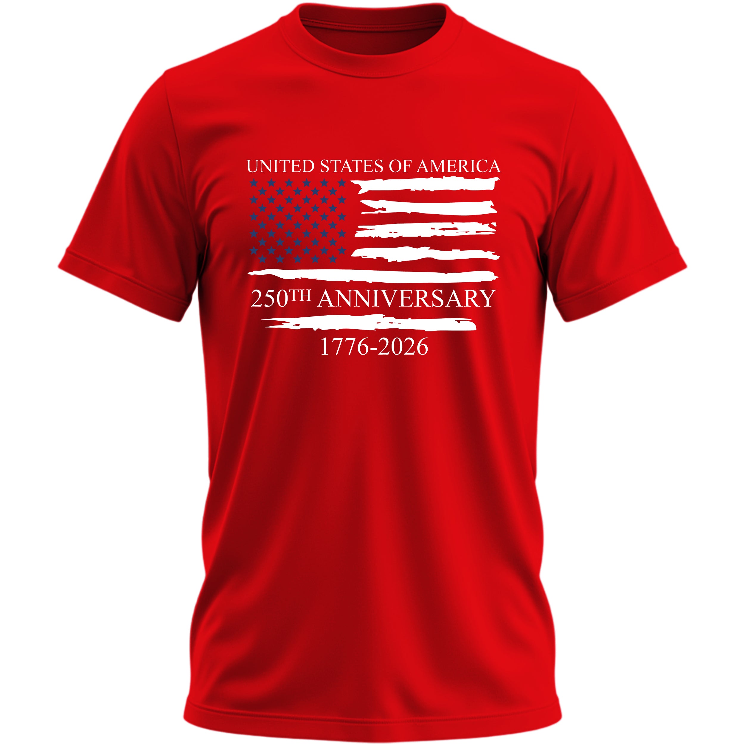 United States of America 250th Anniversary Distressed Flag T-Shirt 1776-2026