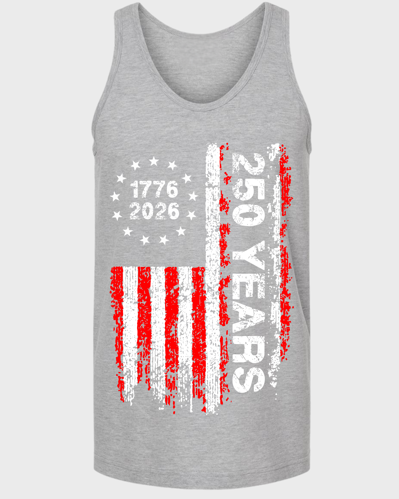America 250 Years – 1776–2026 Patriotic Flag Tank Top