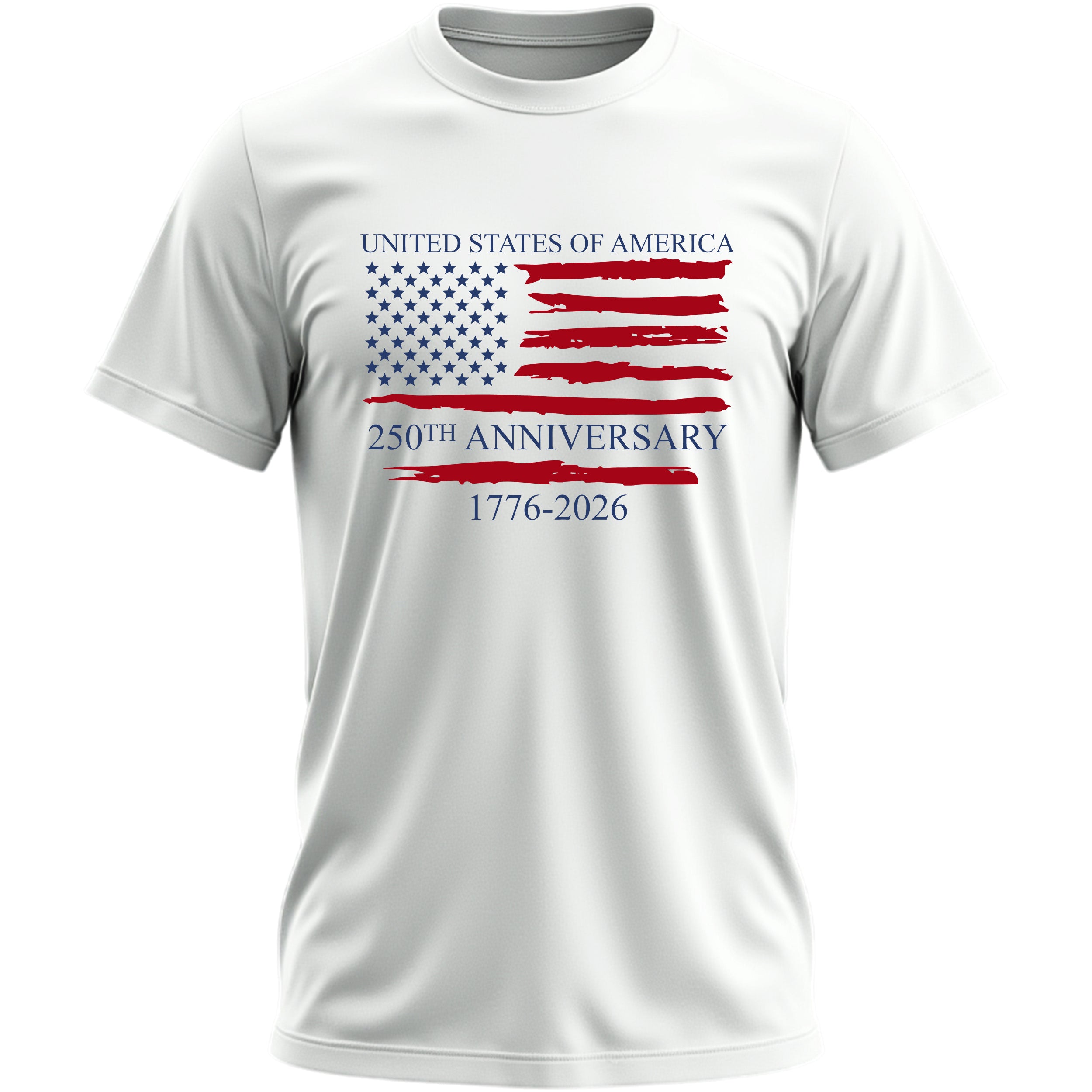United States of America 250th Anniversary Distressed Flag T-Shirt 1776-2026
