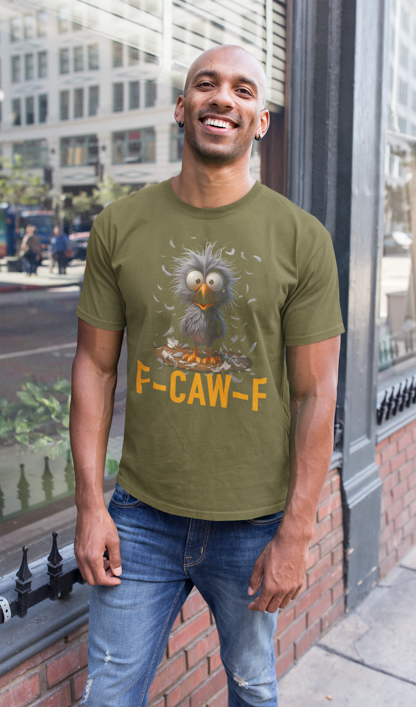 F-CAW-F Funny Fluffy Bird T-Shirt