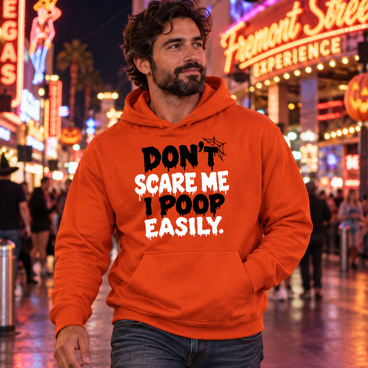 Don't Scare Me I Poop Easily hoodie lifestyle image 2