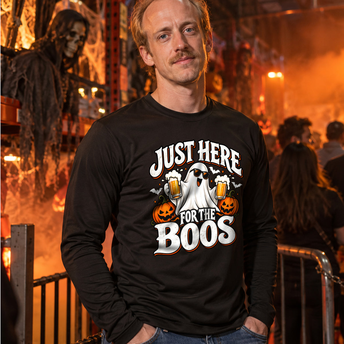 Just Here for the Boos V1 long sleeve lifestyle image 1
