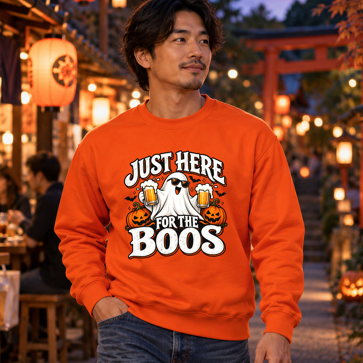 Just Here for the Boos V1 crewneck lifestyle image 2