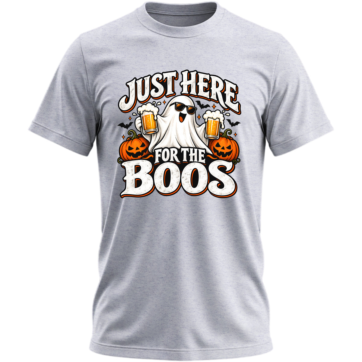 Just Here for the Boos V1 grey heather T-shirt