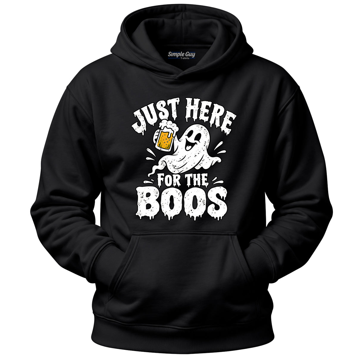 Just Here for the Boos V2 black hoodie