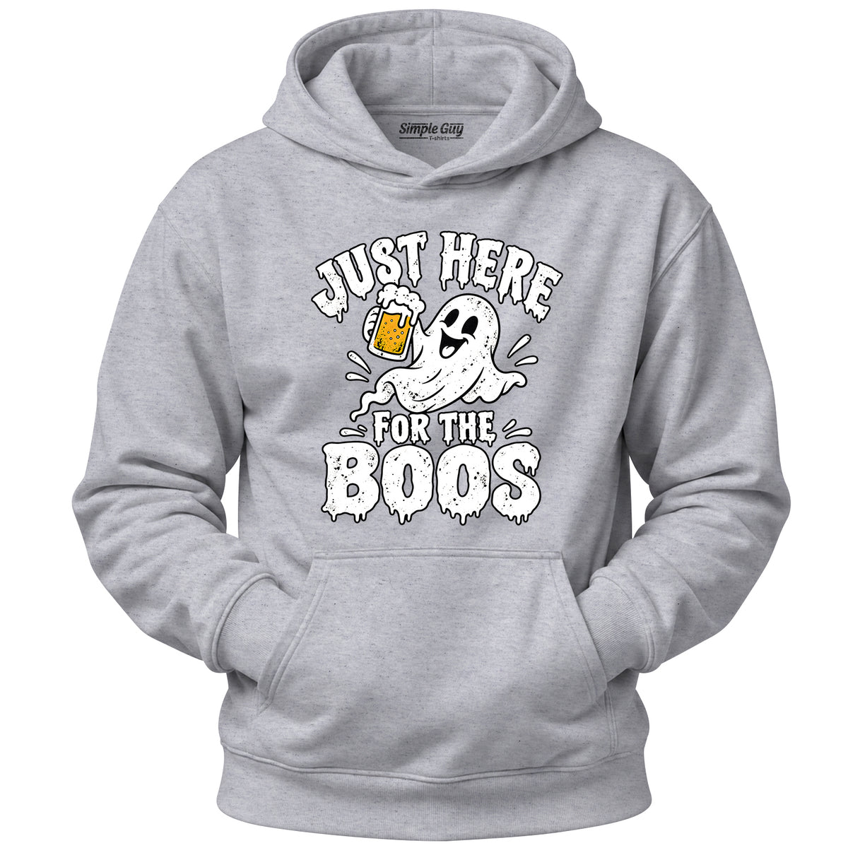 Just Here for the Boos V2 grey heather hoodie