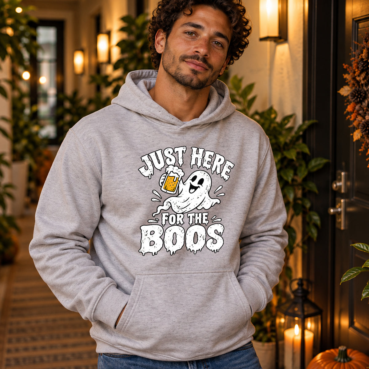 Just Here for the Boos V2 hoodie lifestyle image 1
