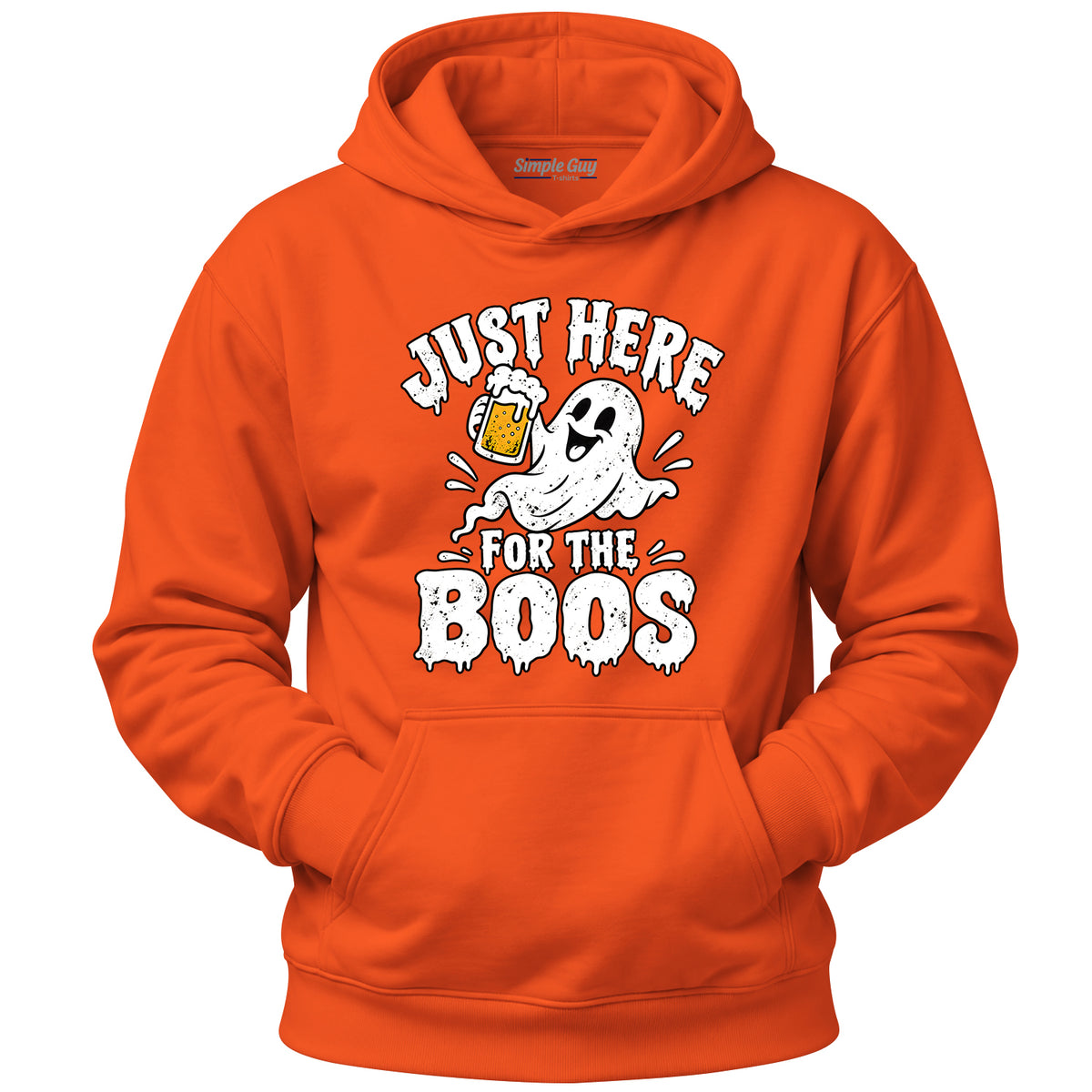 Just Here for the Boos V2 orange hoodie