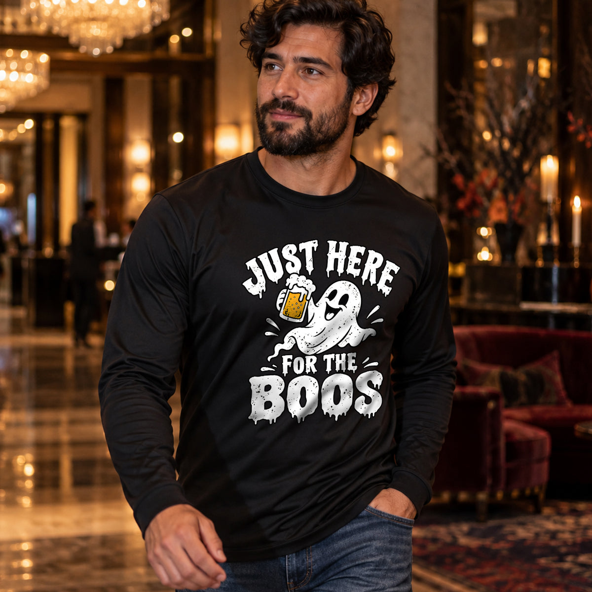 Just Here for the Boos V2 long sleeve lifestyle image 1