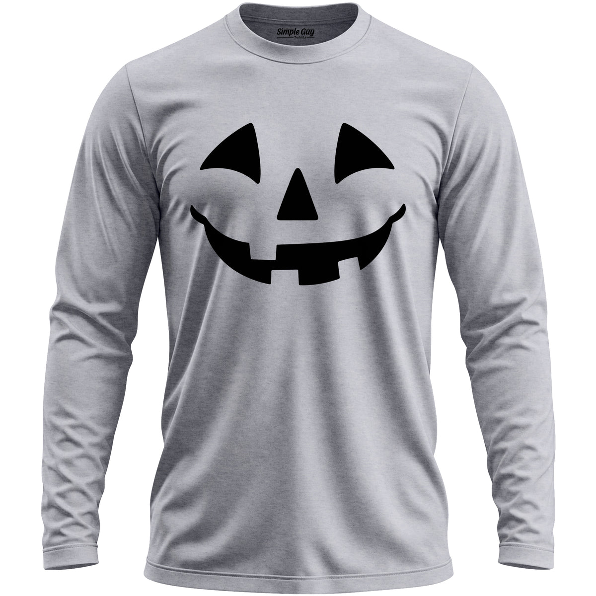 Pumpkin Smile grey heather long sleeve