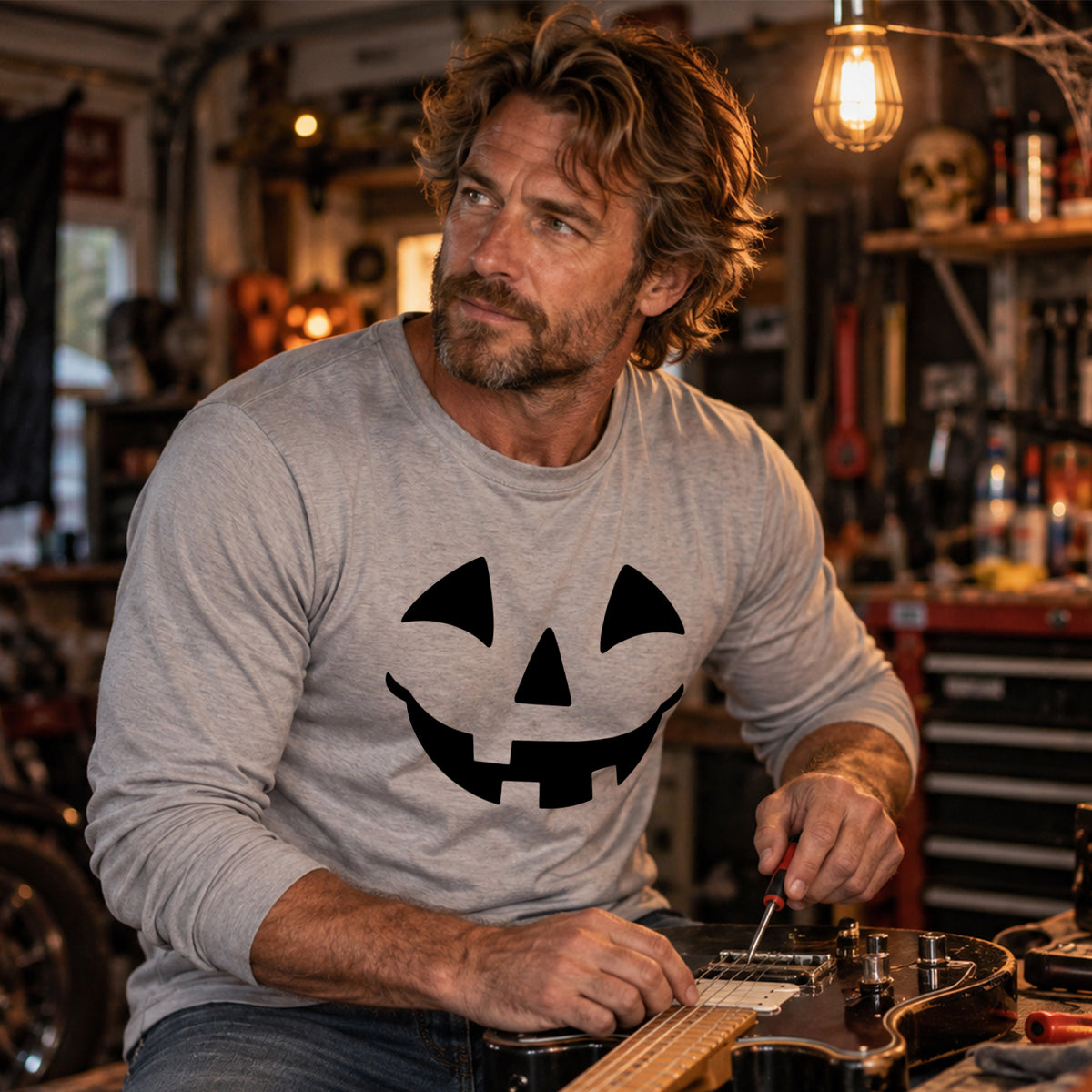 Pumpkin Smile long sleeve lifestyle image 2