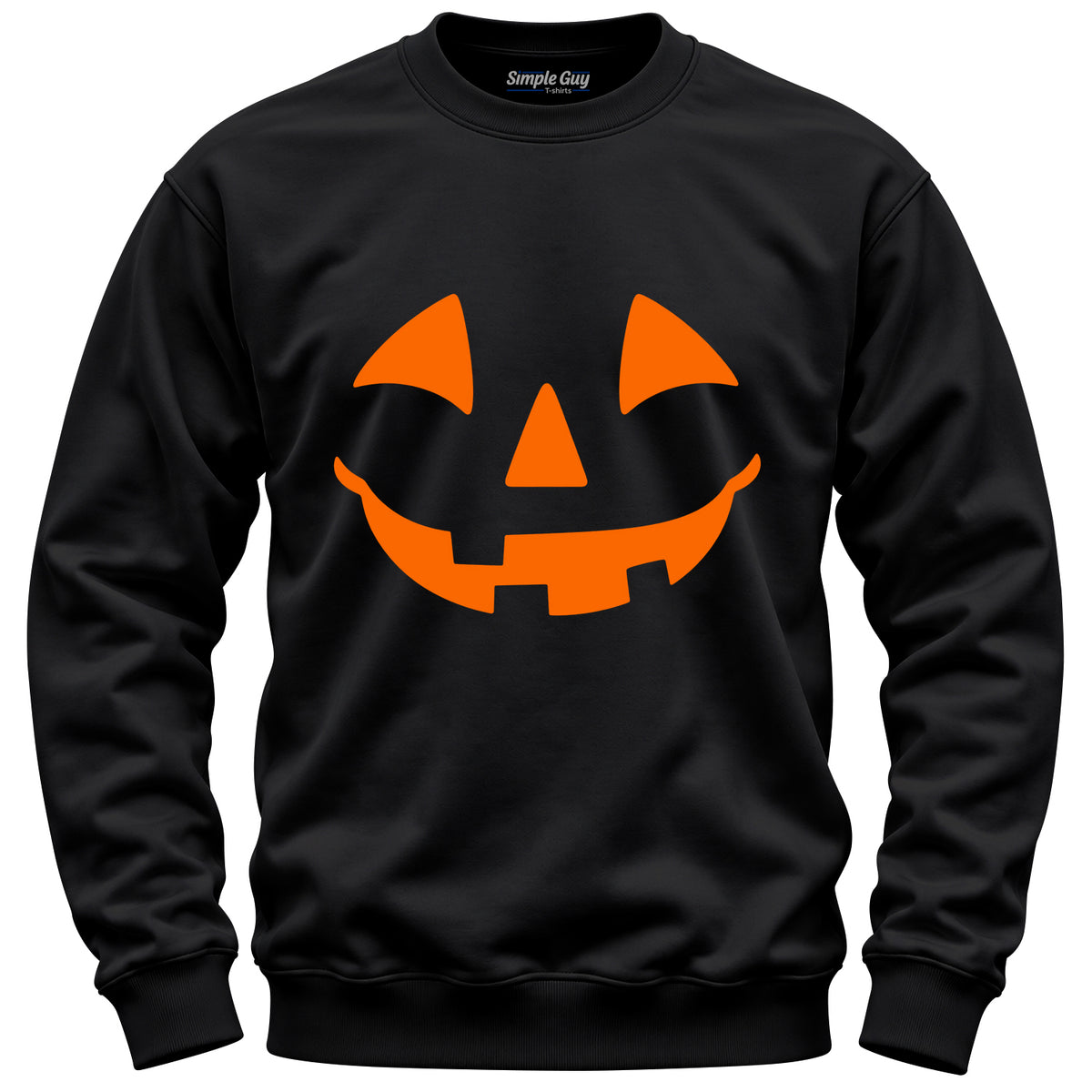 Pumpkin Smile black crewneck sweatshirt