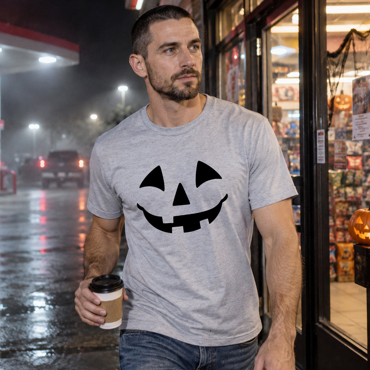 Pumpkin Smile T-shirt lifestyle image 2