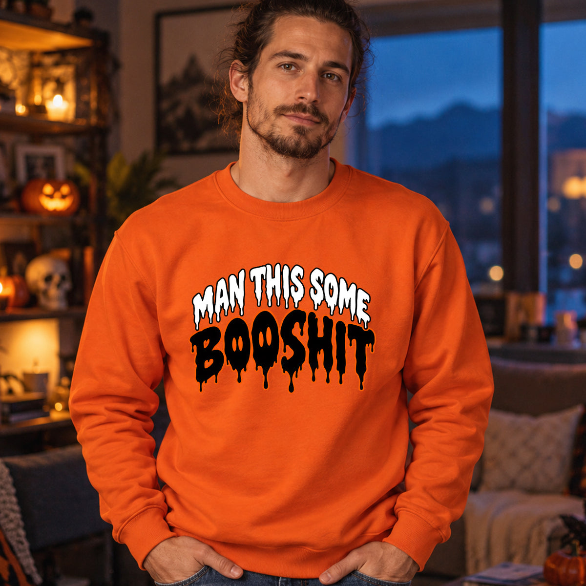 Man This Some Booshit V1 crewneck lifestyle image 2