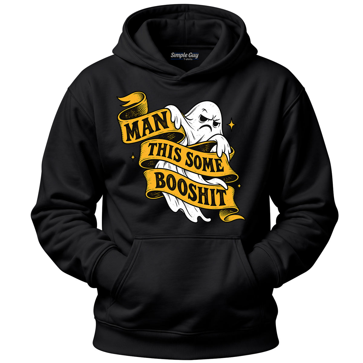 Man This Some Booshit V2 black hoodie