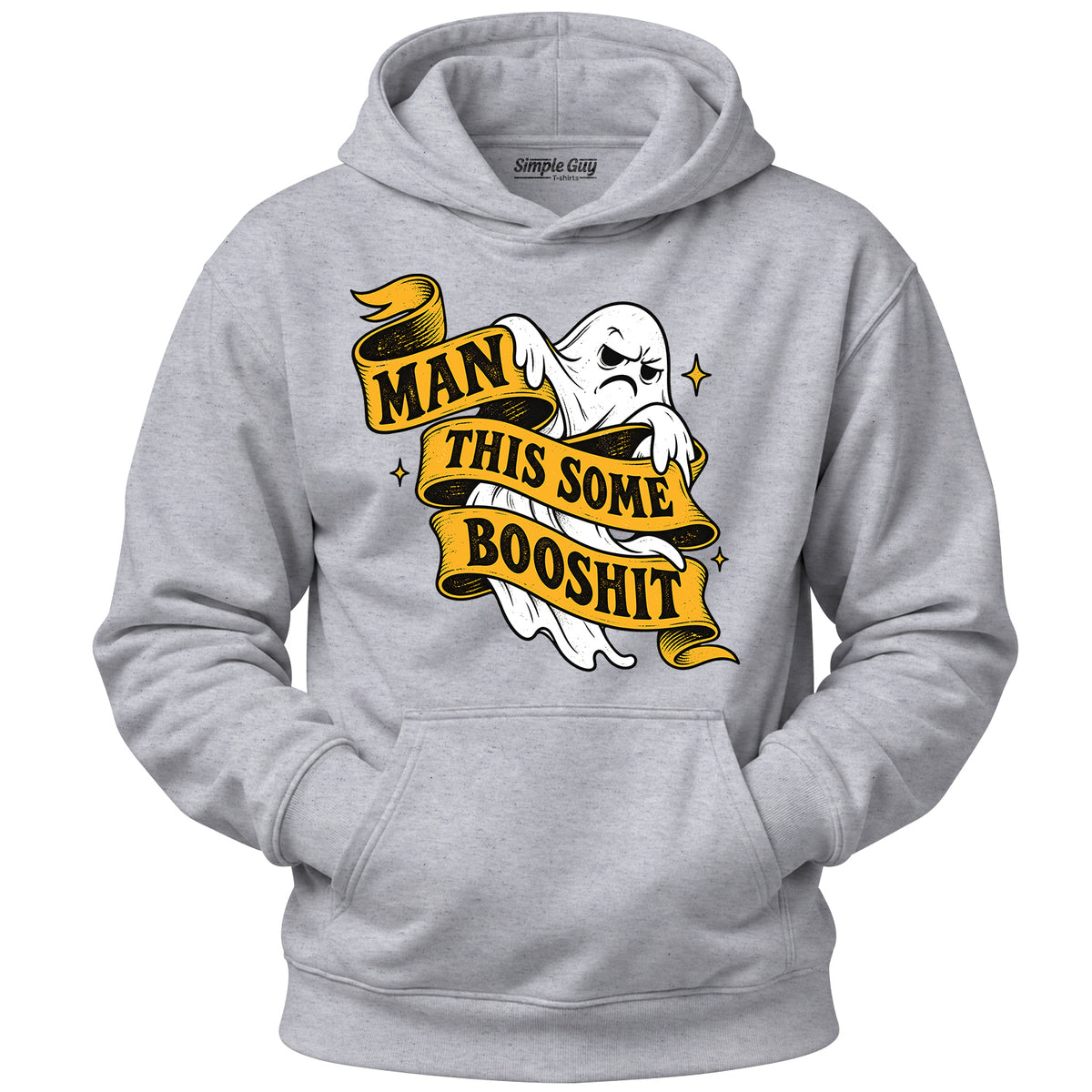 Man This Some Booshit V2 grey heather hoodie