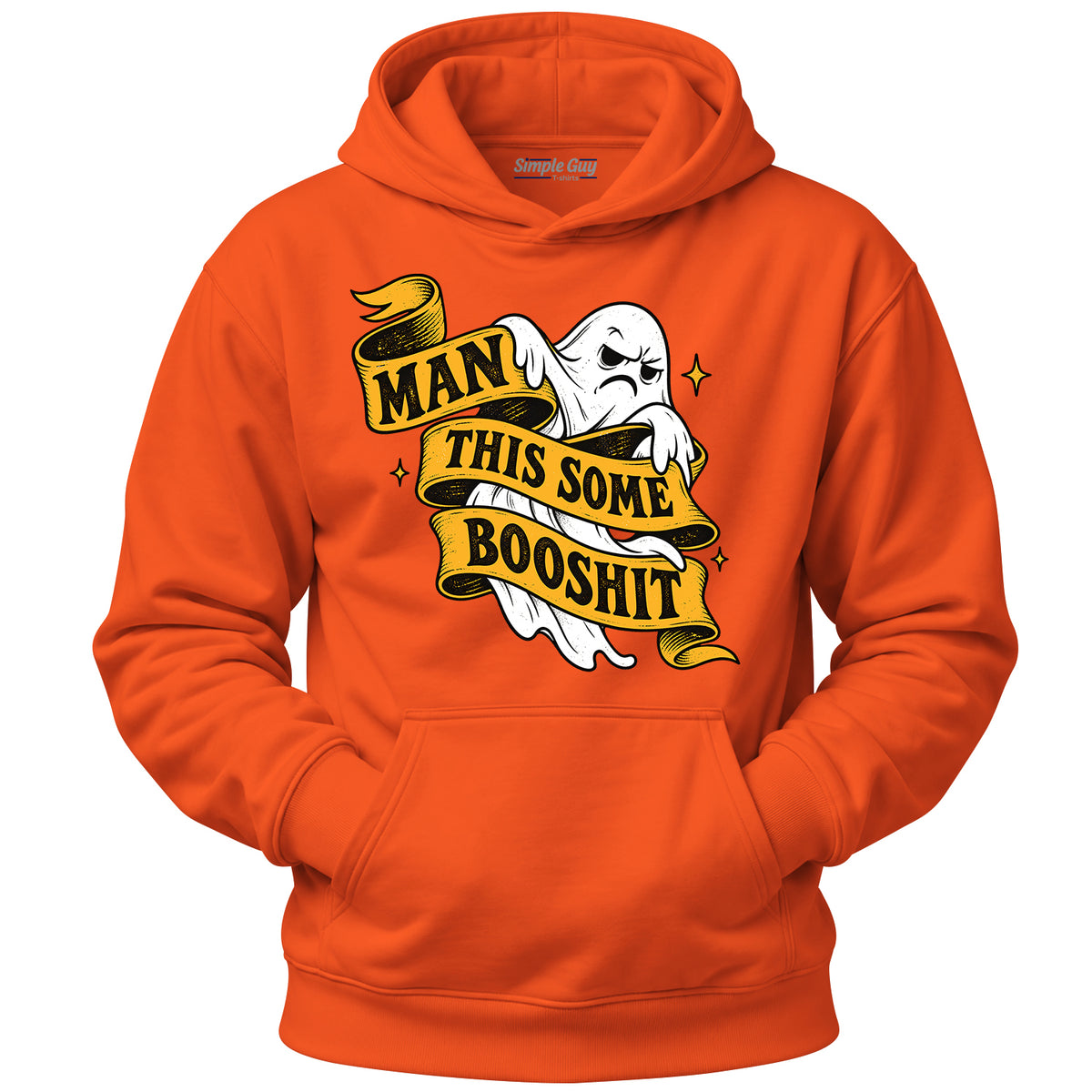 Man This Some Booshit V2 orange hoodie