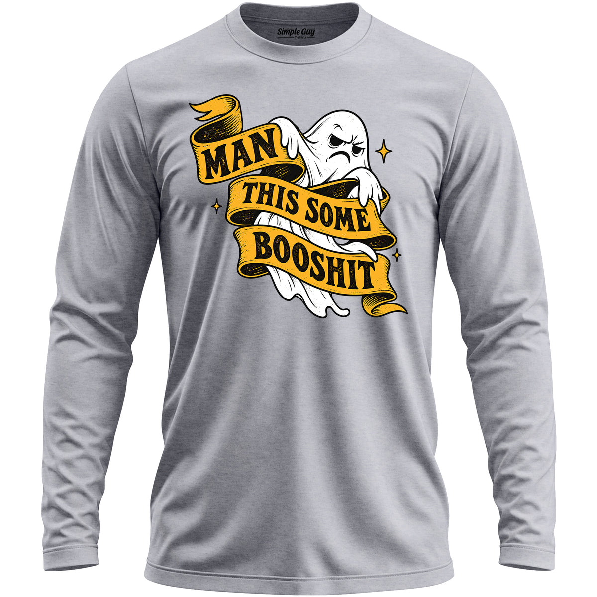 Man This Some Booshit V2 grey heather long sleeve