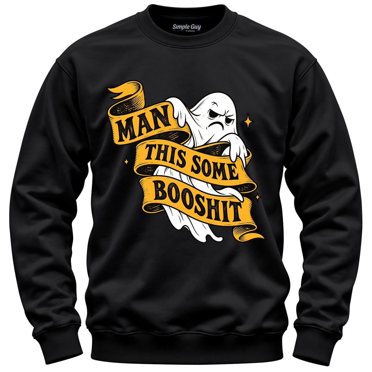 Man This Some Booshit V2 black crewneck sweatshirt