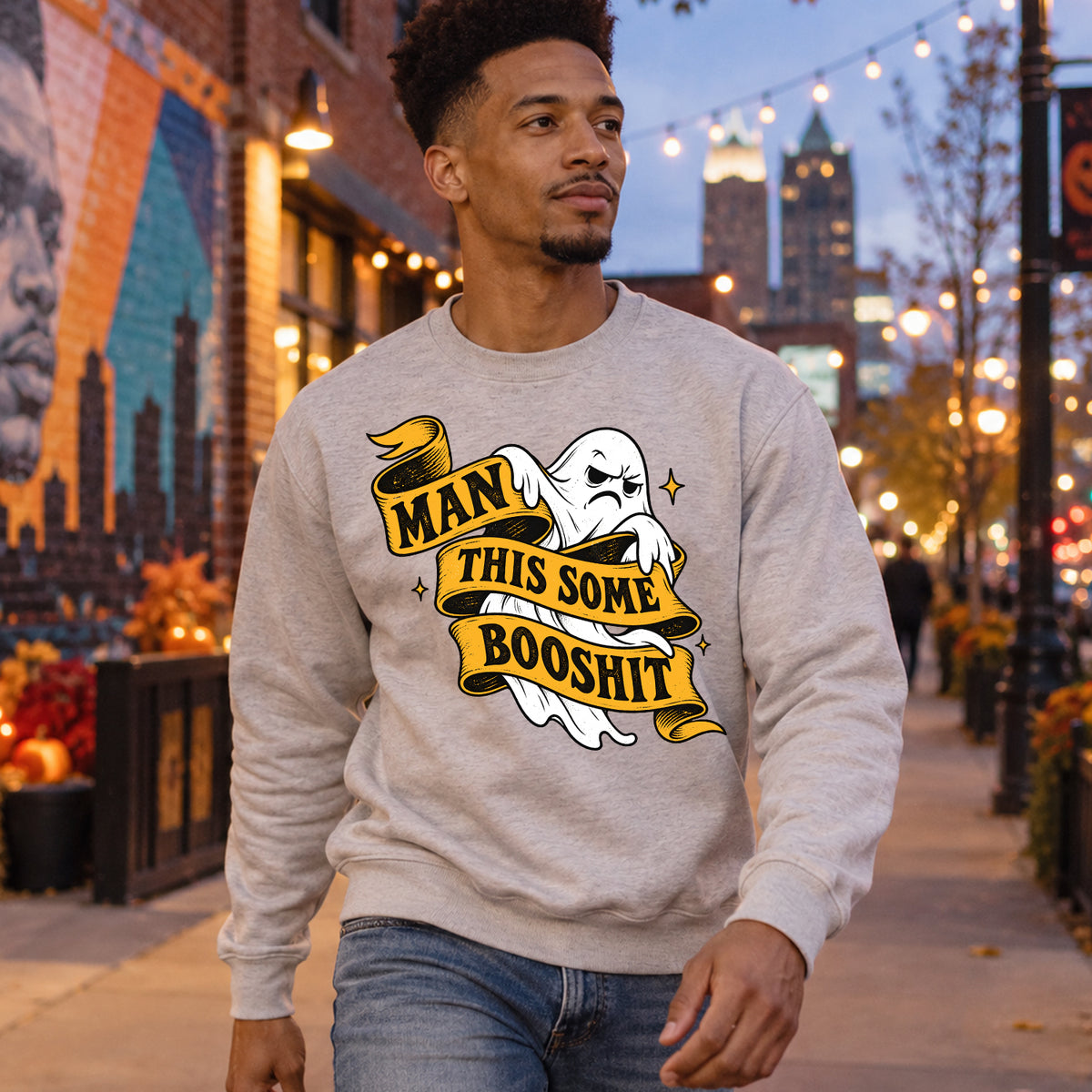 Man This Some Booshit V2 crewneck lifestyle image 2