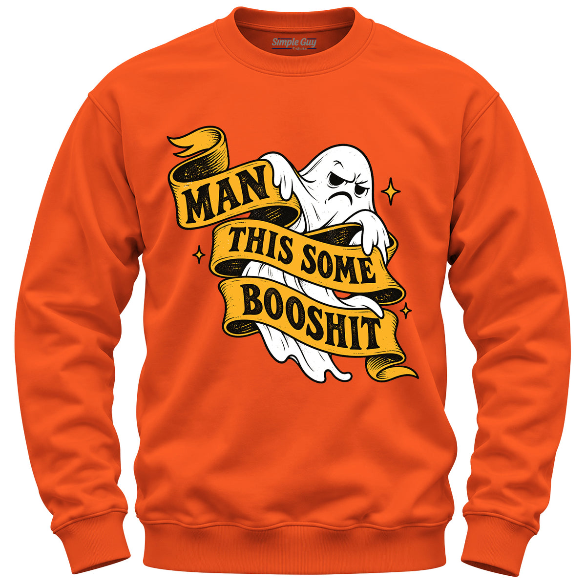 Man This Some Booshit V2 orange crewneck sweatshirt