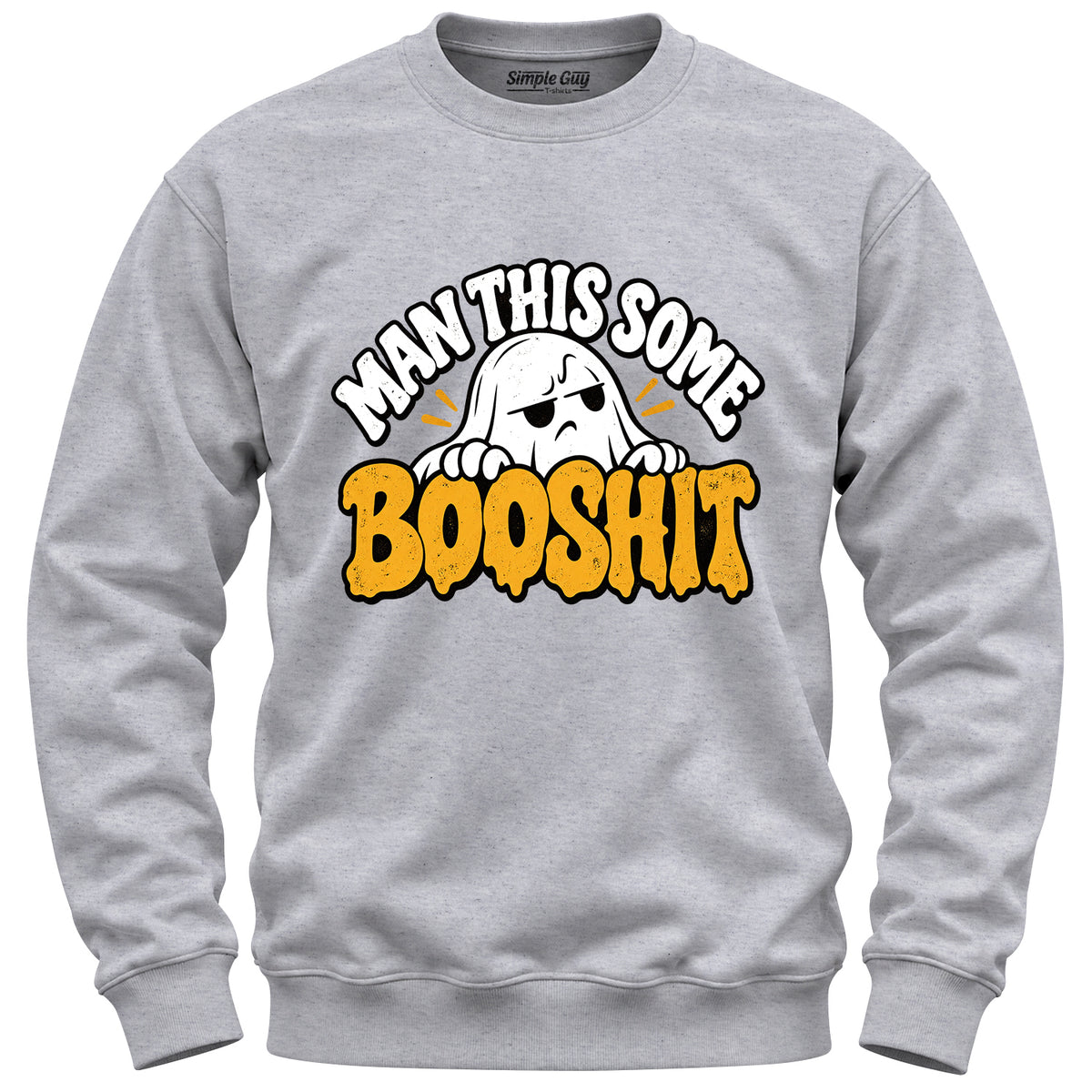 Man This Some Booshit V3 grey heather crewneck sweatshirt