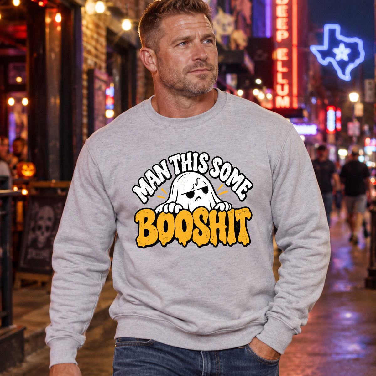 Man This Some Booshit V3 crewneck lifestyle image 2