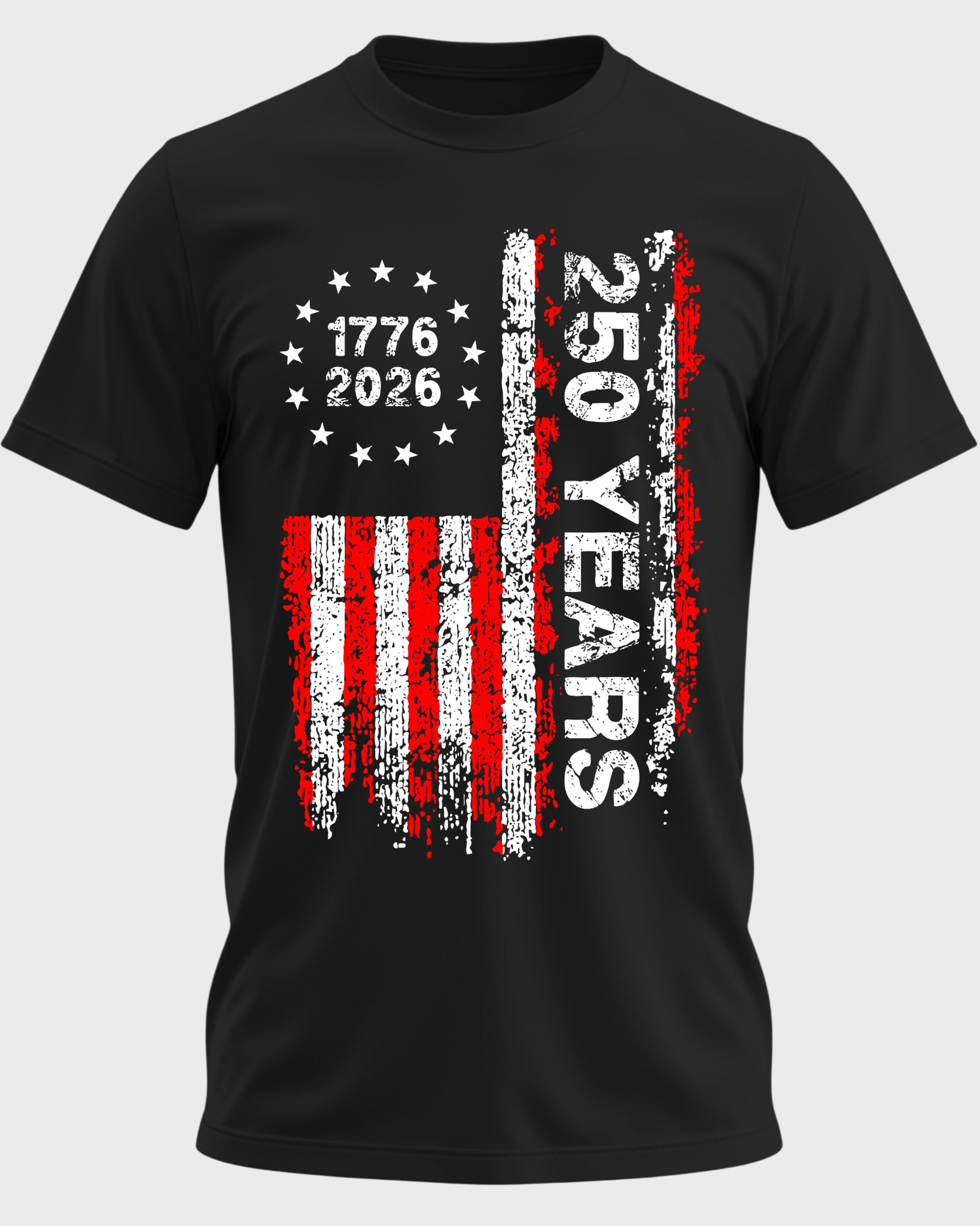 America 250 Years – 1776–2026 Patriotic Flag T-Shirt