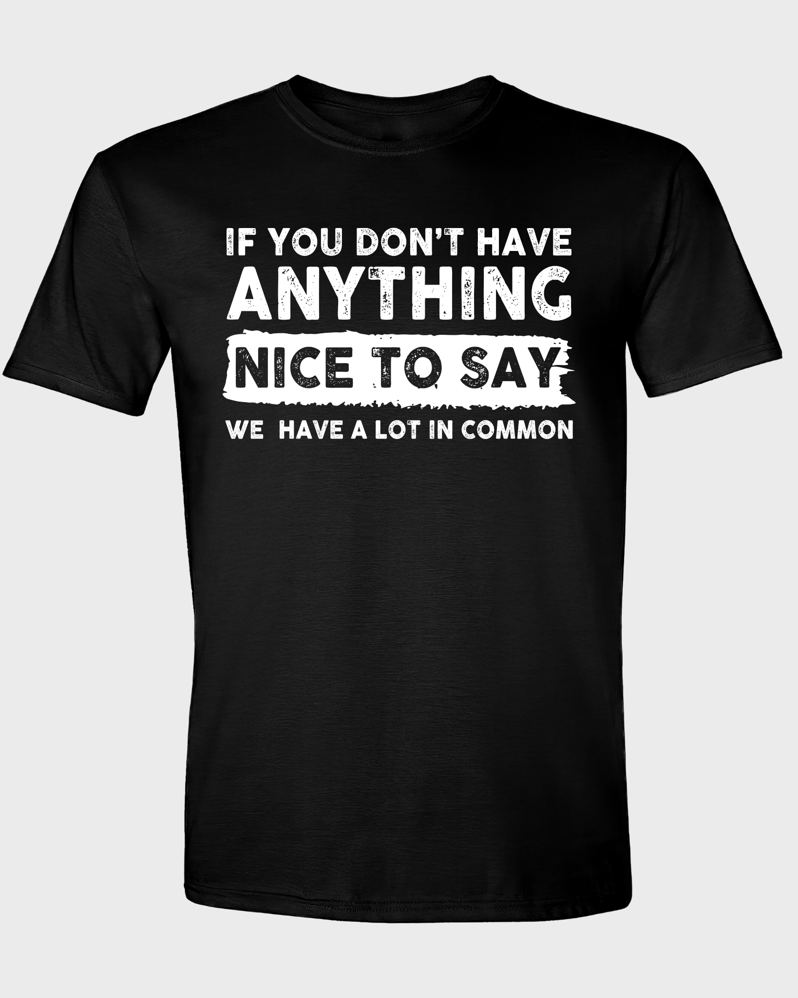 IF YOU DON'T HAVE ANYTHING NICE TO SAY WE HAVE A LOT IN COMMON.