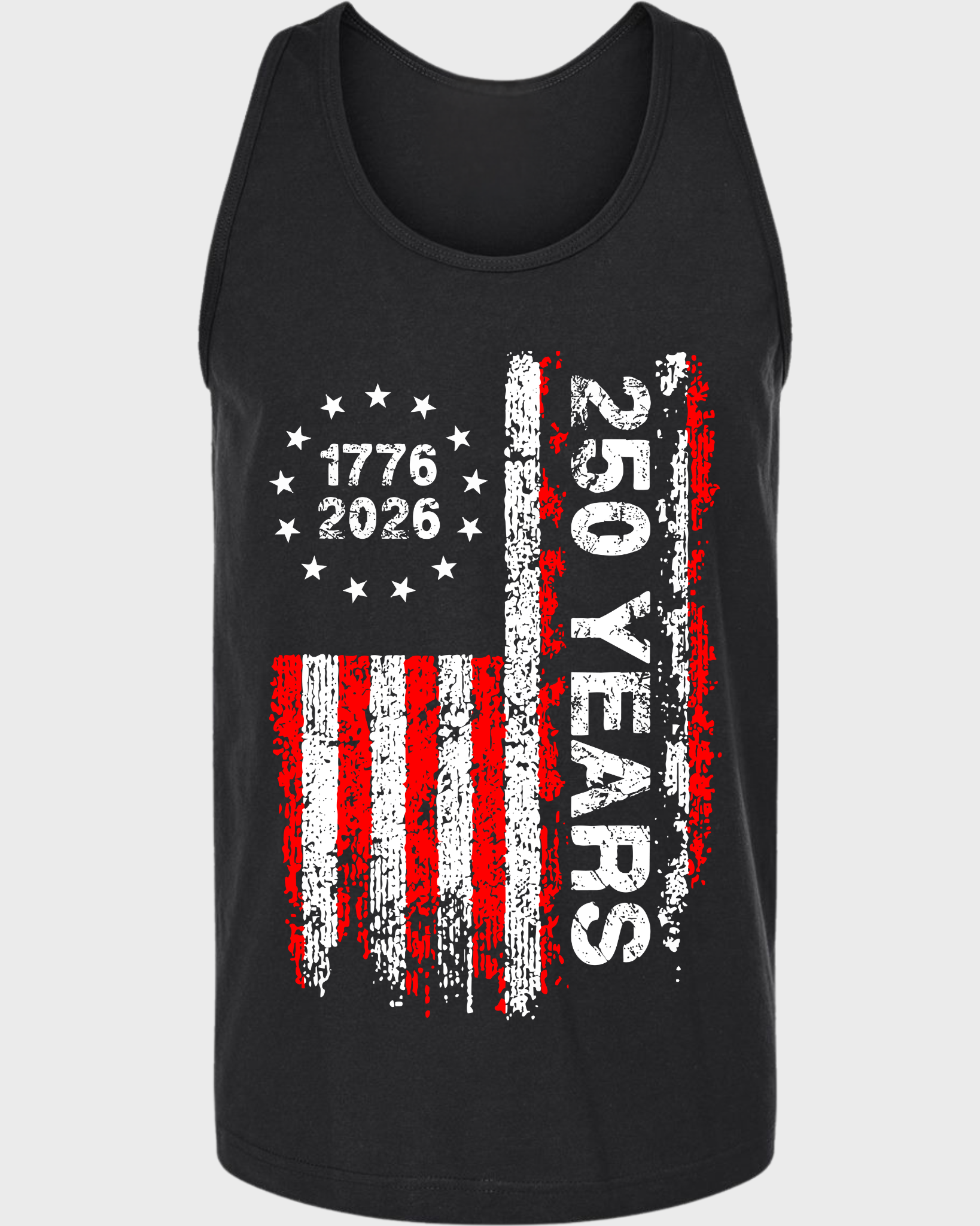 America 250 Years – 1776–2026 Patriotic Flag Tank Top
