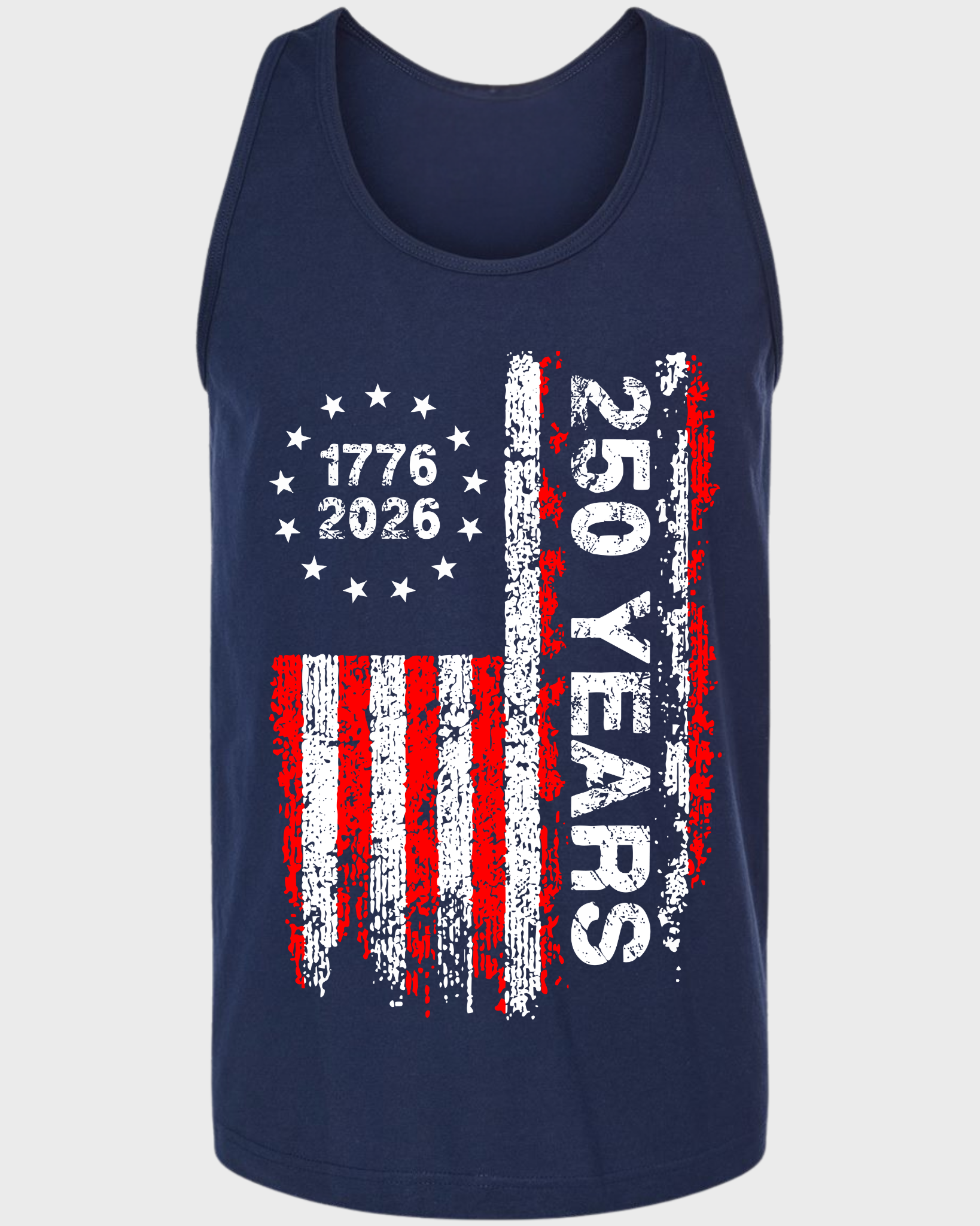 America 250 Years – 1776–2026 Patriotic Flag Tank Top