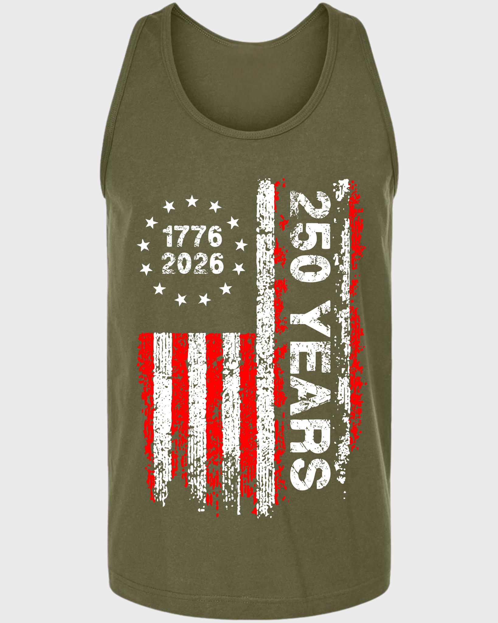America 250 Years – 1776–2026 Patriotic Flag Tank Top