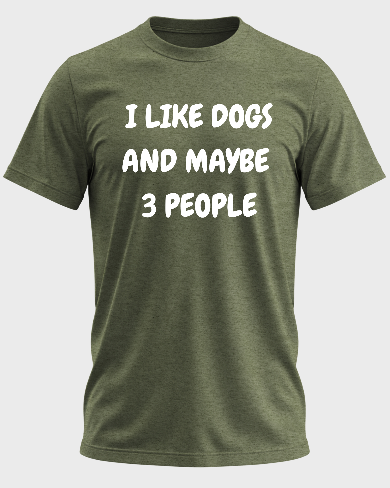 I Like Dogs and Maybe 3 People T-Shirt – Funny Dog Lover Shirt, Sarcastic Pet Parent Tee, Introvert Dog Humor Graphic