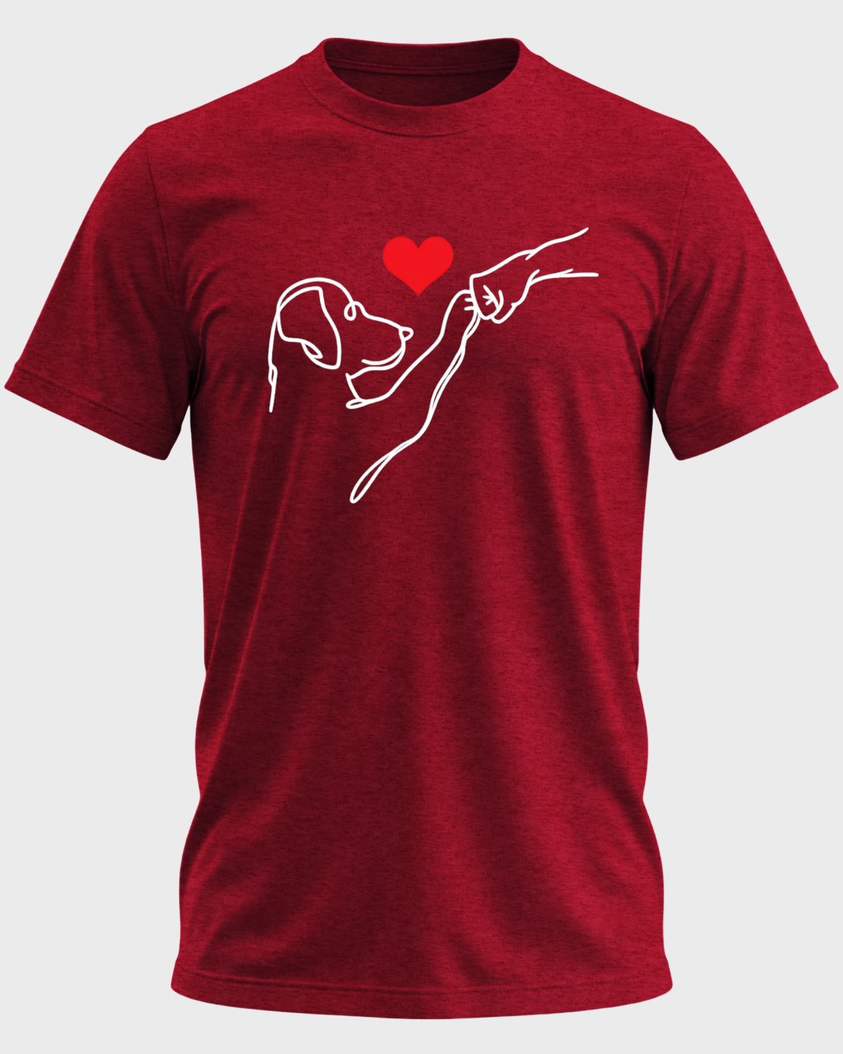 Minimalist Dog Love Line Art T-Shirt – Dog Lover Shirt, Pet Parent Gift, Dog Mom Dog Dad Tee, Puppy Love Graphic Shirt
