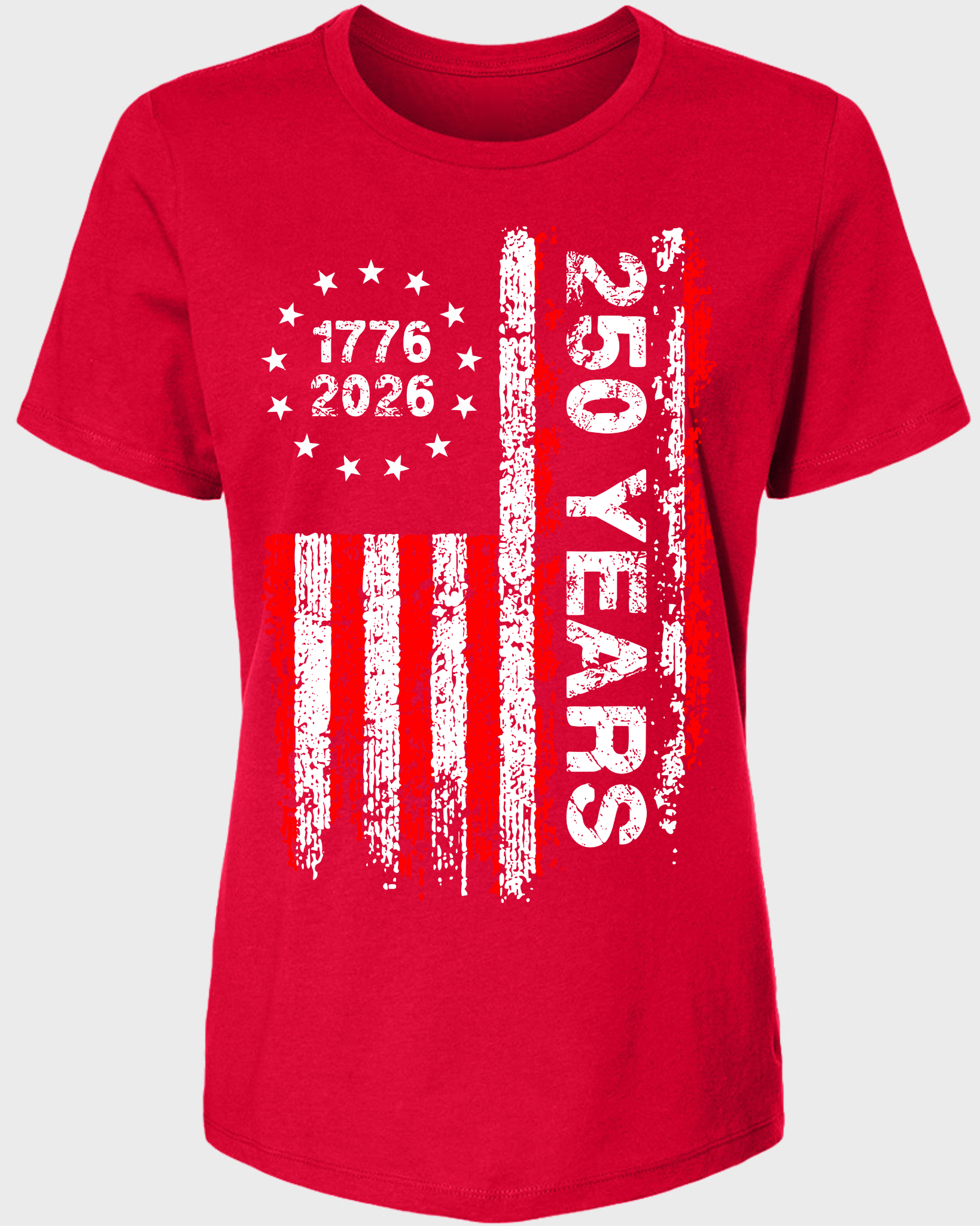 America 250 Years – 1776–2026 Patriotic Flag Women T-Shirt