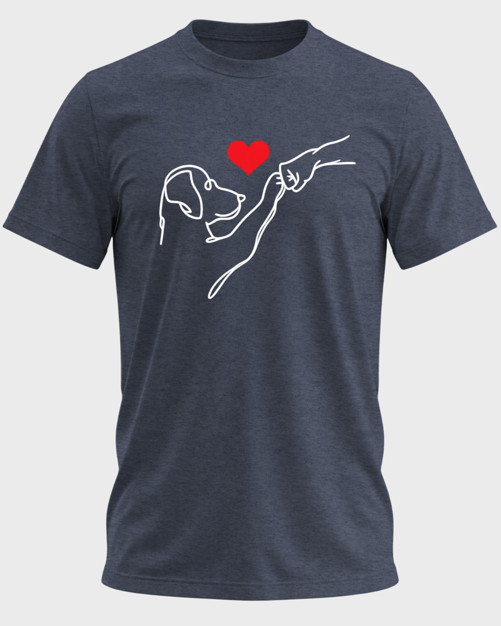 Minimalist Dog Love Line Art T-Shirt – Dog Lover Shirt, Pet Parent Gift, Dog Mom Dog Dad Tee, Puppy Love Graphic Shirt