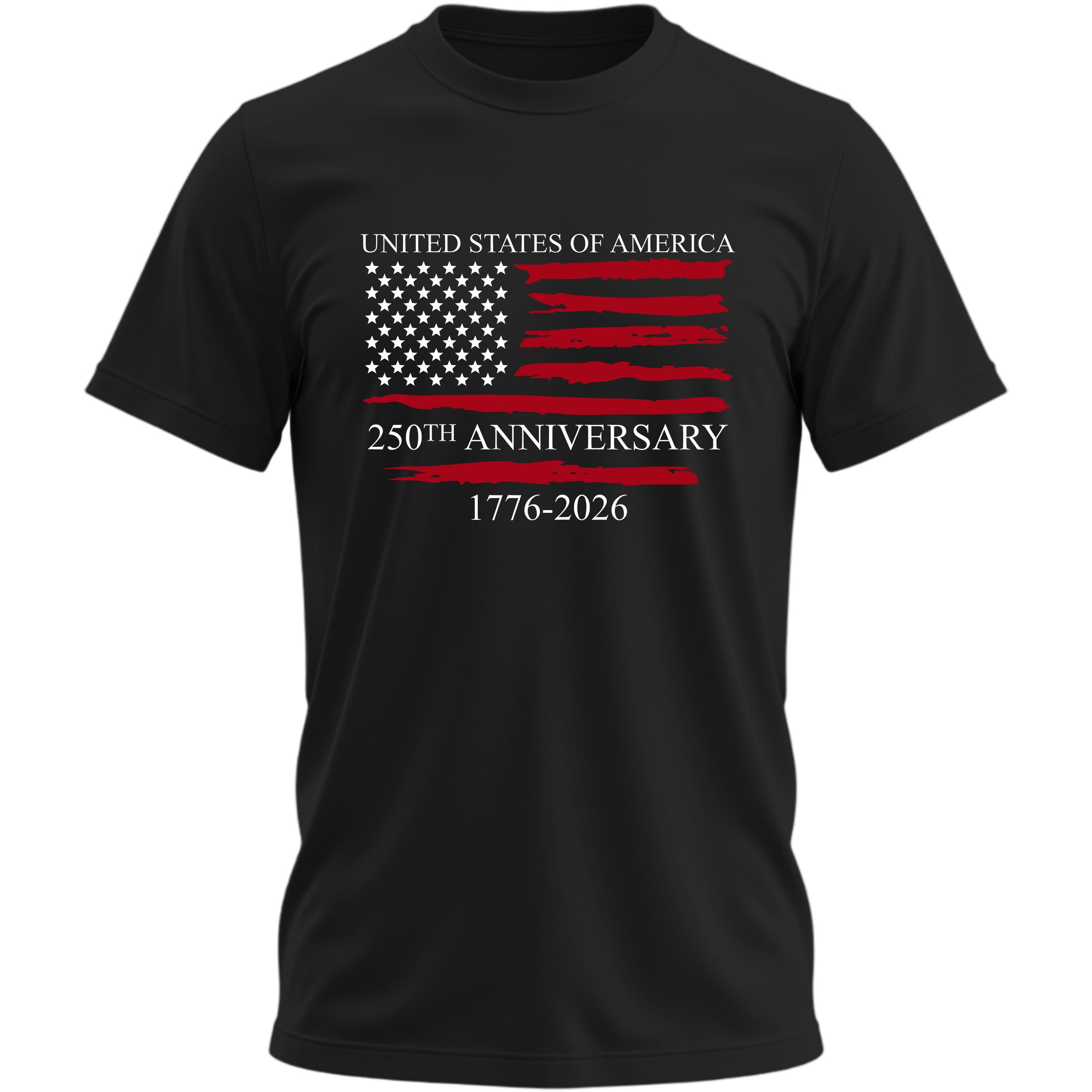 United States of America 250th Anniversary Distressed Flag T-Shirt 1776-2026