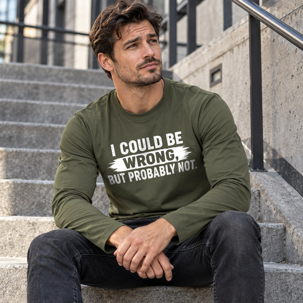 I COULD BE WRONG, BUT PROBABLY NOT long sleeve lifestyle image