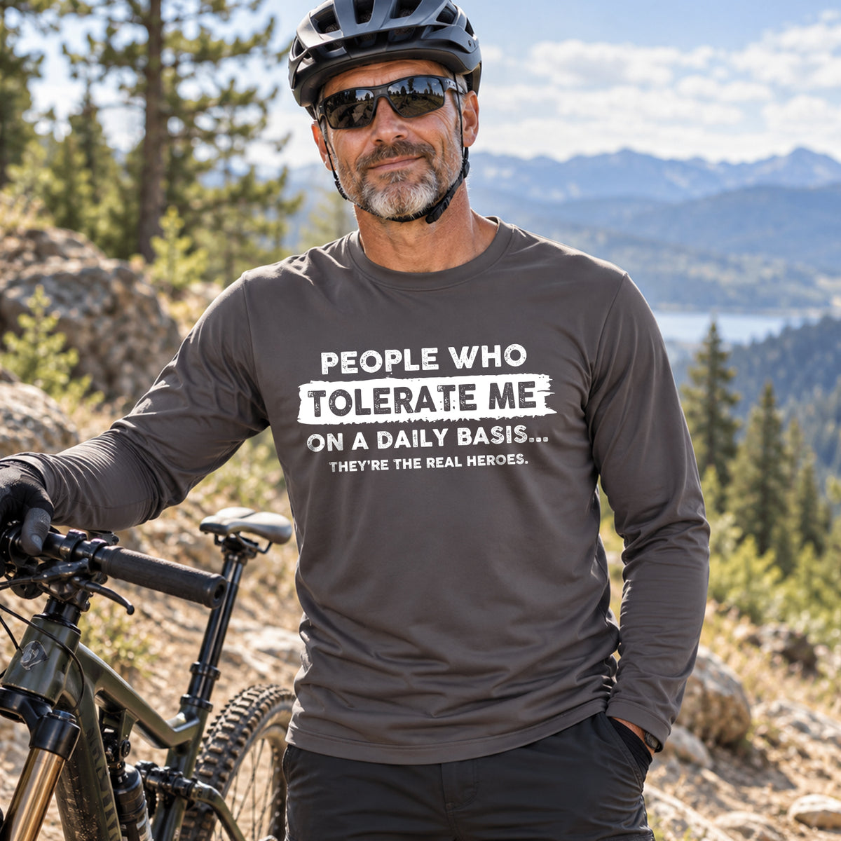 PEOPLE WHO TOLERATE ME ON A DAILY BASIS long sleeve lifestyle image