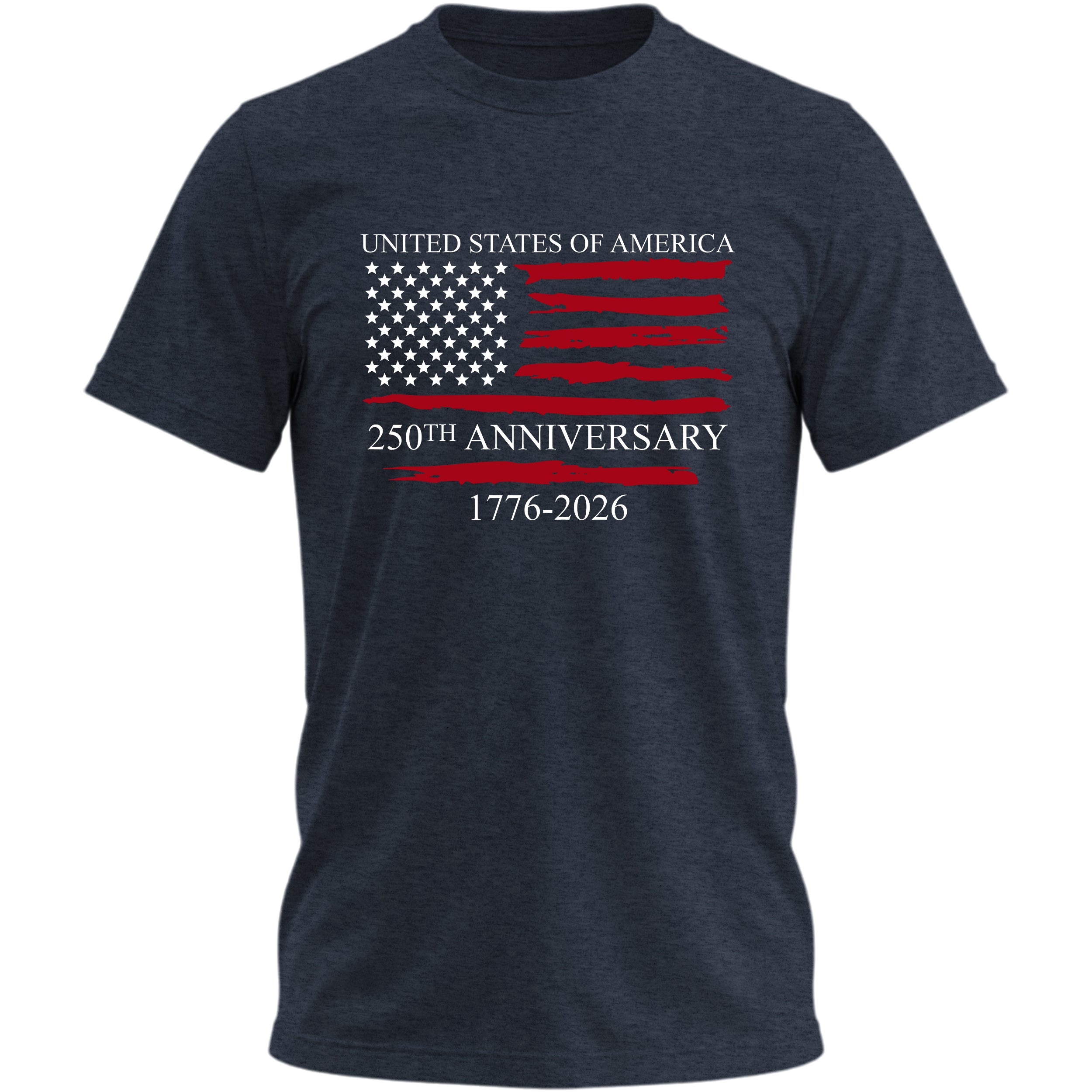 United States of America 250th Anniversary Distressed Flag T-Shirt 1776-2026