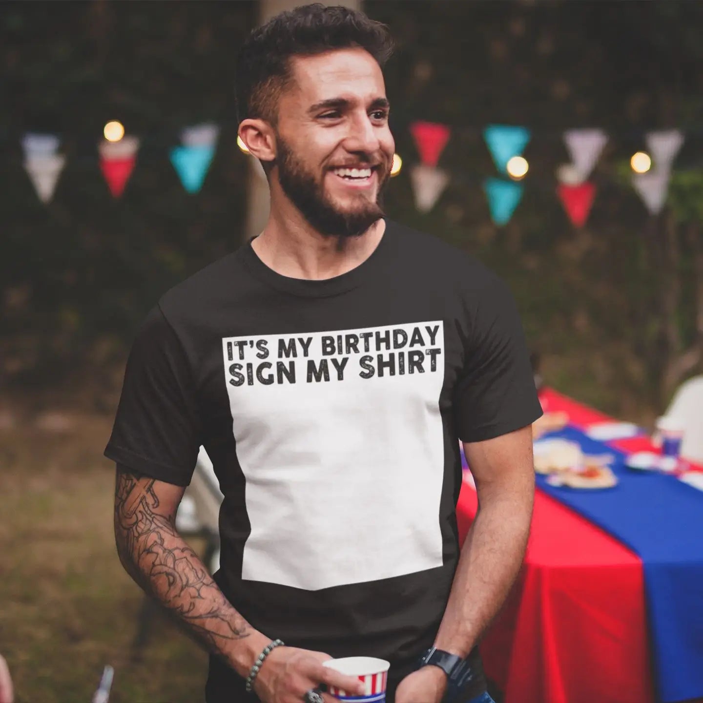 IT'S MY BIRTHDAY SIGN MY SHIRT