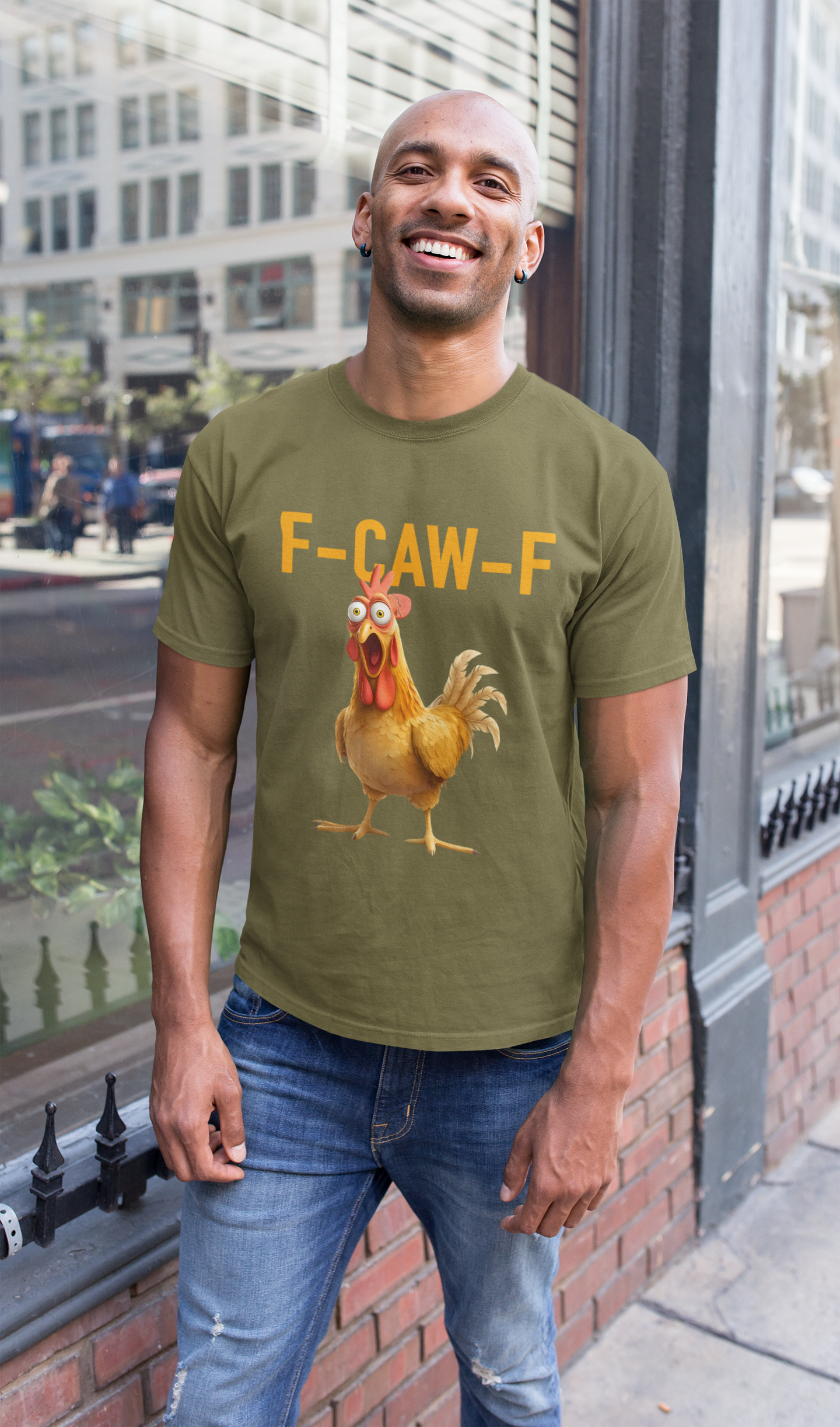 F-CAW-F Funny Rooster T-Shirt